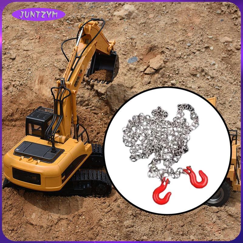 [juntzym] โซ่ตะขอ RC พร้อมตะขอพ่วง ติดตั้งง่าย การก่อสร้างโลหะน่าดึงดูด สําหรับ 1/12 MN82 MN86SK-99S