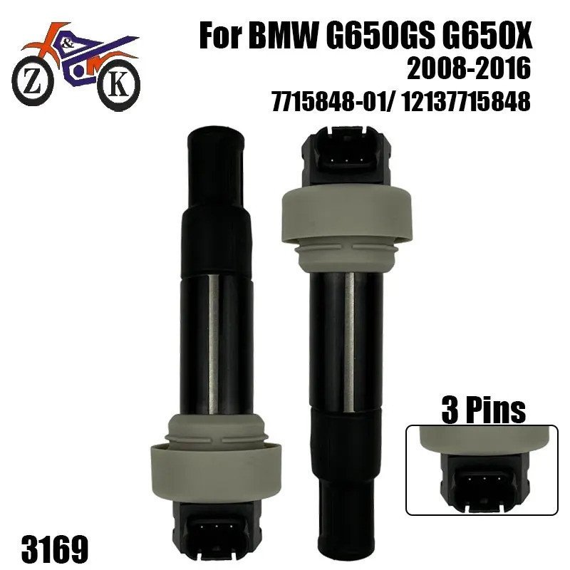 1/2/4 ชิ้นคอยล์จุดระเบิดรถจักรยานยนต์สําหรับ BMW G650 G650GS Sertao G650 Xcountry 2008-2016 เปลี่ยน 