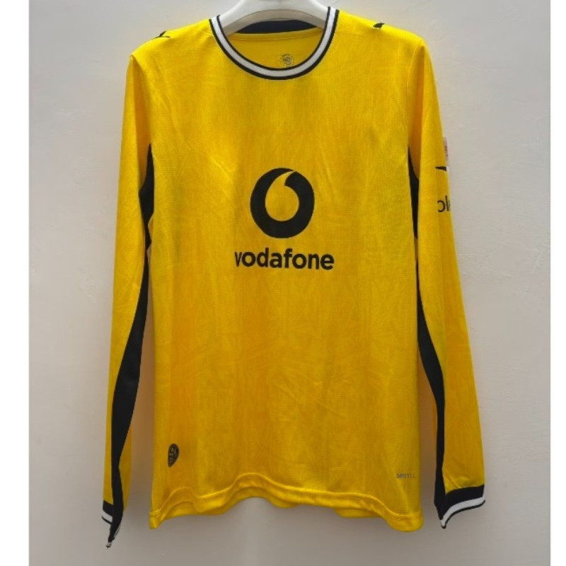 เสื้อบอลแขนยาว DT Home สีเหลือง แบบ Quick-Dry สำหรับฟุตบอล