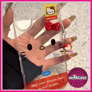 🔥WINK🔥เคสใสไม่เหลืองน่ารักสีชมพูโบว์โบว์ดอกไม้เคส IPhone 16 11 14 13 15 12ProMax 7Plus 8 14 7 15Plus X XS Max XR SE2020