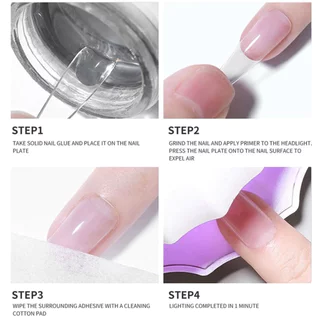 (YBJK 1กระปุก) จัดส่งทันที ♡ กาวติดเล็บเจล Solid nail sticker เจลกาวติดเล็บ PVC กาวเจลต่อเล็บ 10ml.