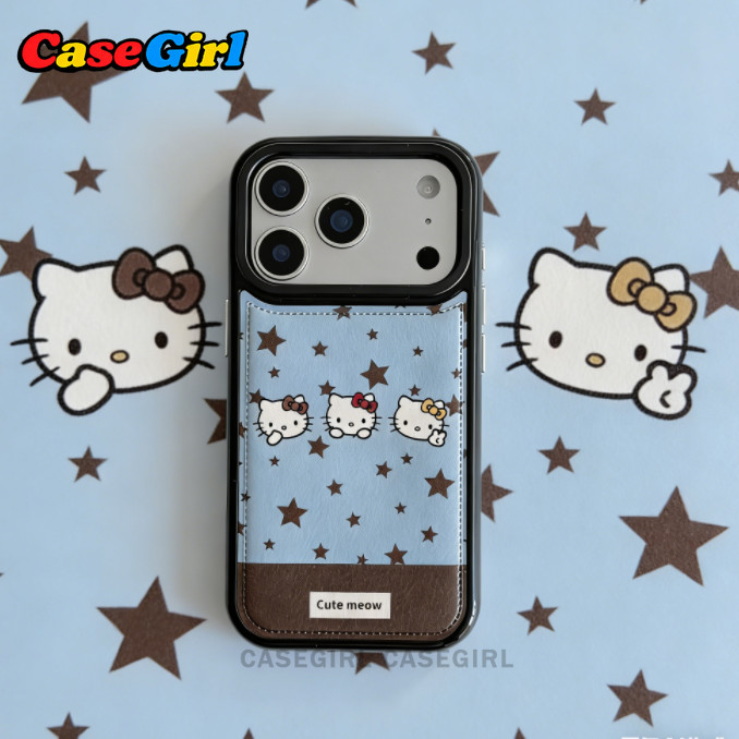เคสไอโฟน iPhone 17 16 14 11 13 15 12 Pro Max XS XR X Max 14 16 Plus ลายHello Kitty สวยปัง ป้องกันเต็มรูปแบบ