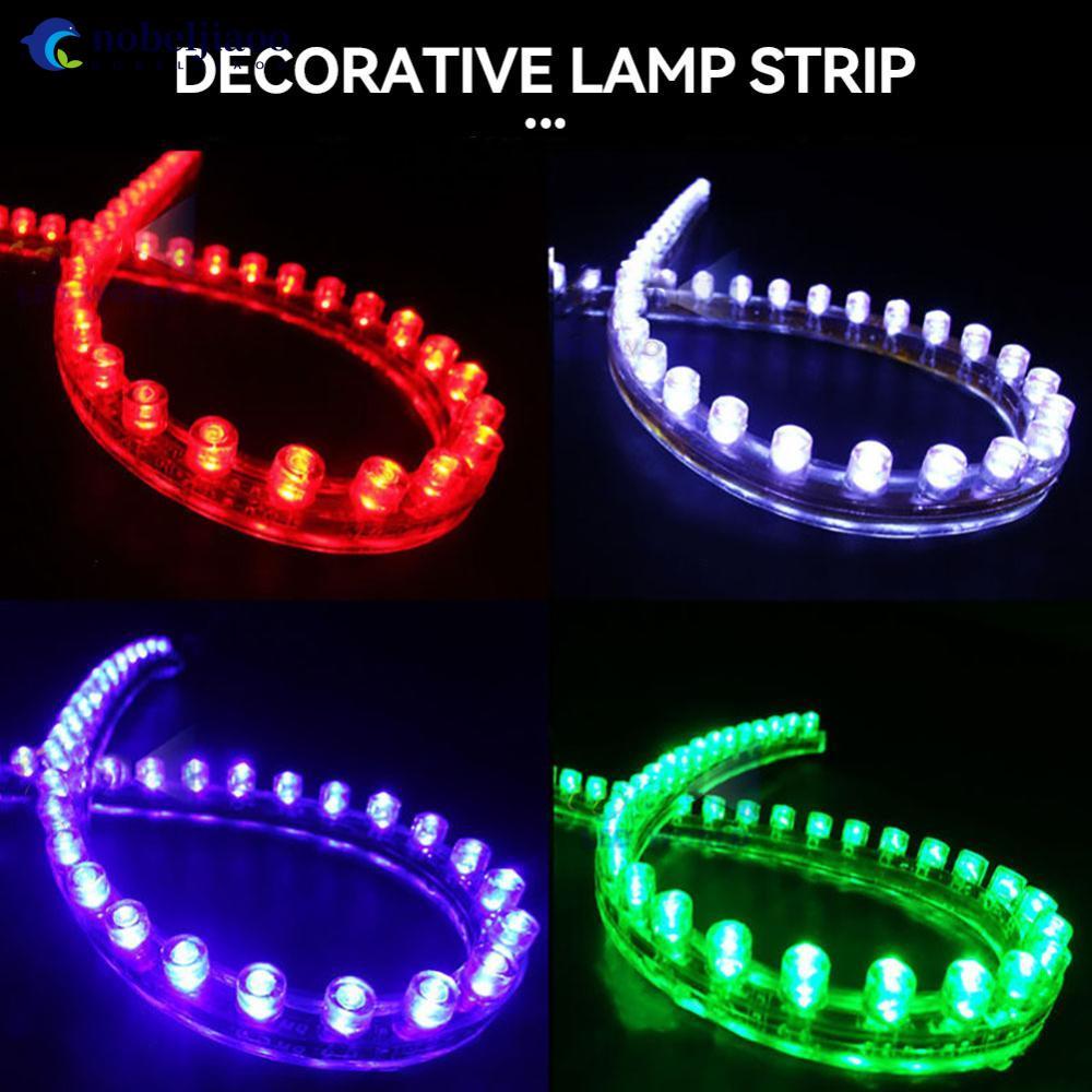 NOBELJIAOO 1 PC 24 ซม./48 ซม./72 ซม./96 ซม./120 ซม.รถจักรยานยนต์ F5 รอบโคมไฟลูกปัด LED Strip Light เ