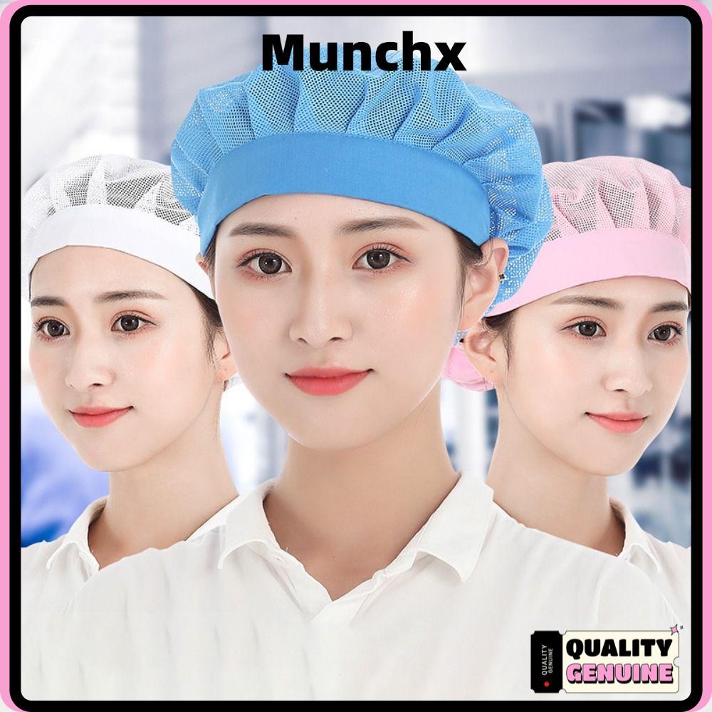 MUNCHX หมวกเชฟแบบตาข่าย, เก็บผมได้ดี, สำหรับงานครัวและการจัดเลี้ยง
