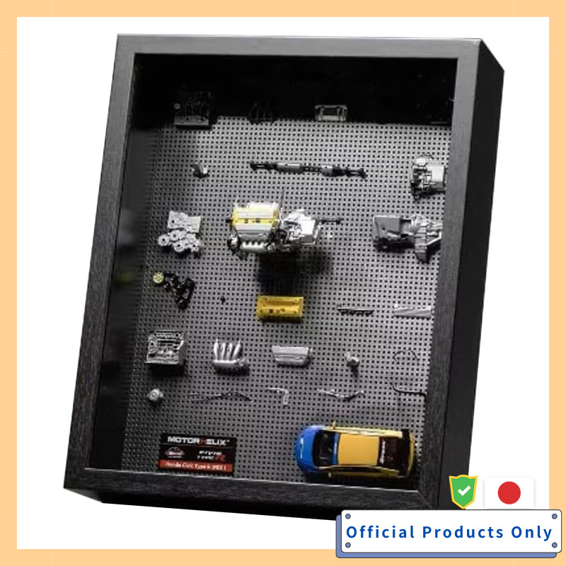 MOTORHELIX 1/64 Honda Civic TYPE R (FD2) 1/18 Kseries Engine Spoon Customized Frame Display Type M90