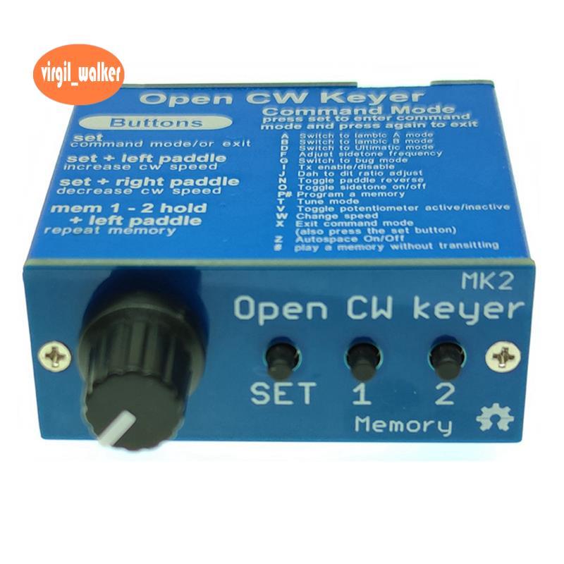 เปิด CW Keyer MK2 สําเร็จรูปด้วยเปลือกอลูมิเนียม CW Keyer MK2 KIT CW ความเร็วปรับได้ตั้งแต่ 1 ถึง 99