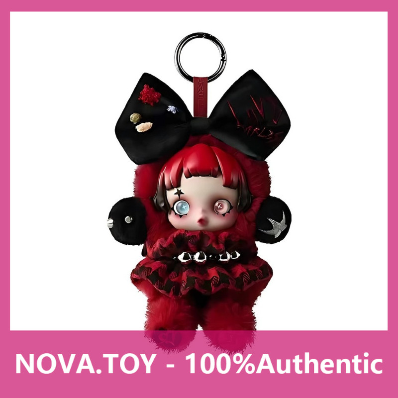 POPMART POPMART SKULLPANDA 6kHZ ของขวัญจี้ตุ๊กตาไวนิล Hertz