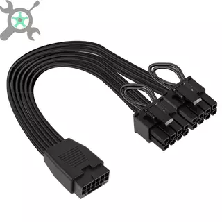 16 Pin Female to Dual 8 Pin Male PCle Conversion GPU สายไฟ 12VHPWR สายเคเบิล Extension SHOPCYC3311