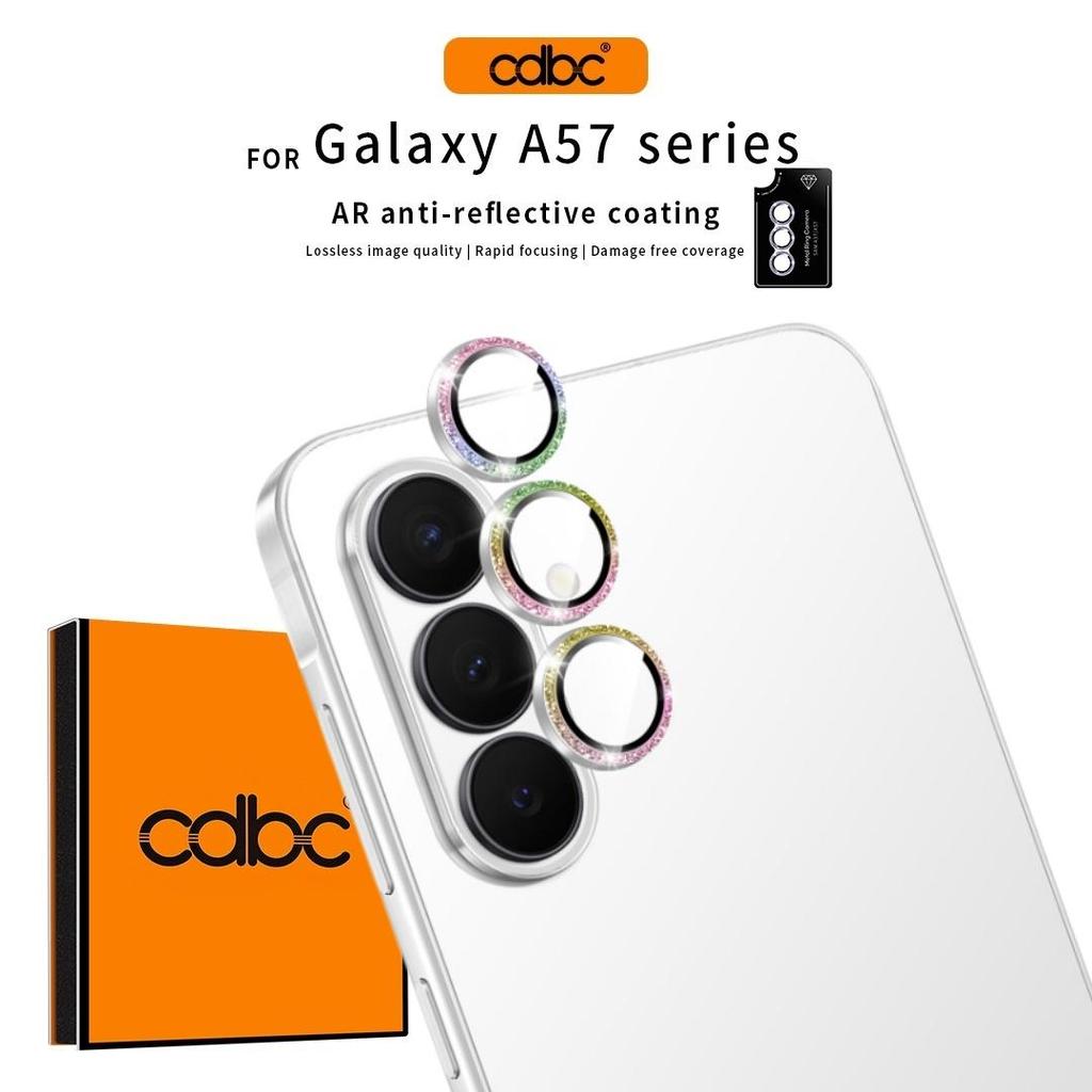 CDBC Premium Glitter กระจกเทมเปอร์เลนส์สําหรับ Samsung A57 | AR ป้องกันแสงสะท้อน, โฟกัสอัตโนมัติเร็ว, กันรอยขีดข่วน, Fit One-Tap ง่าย