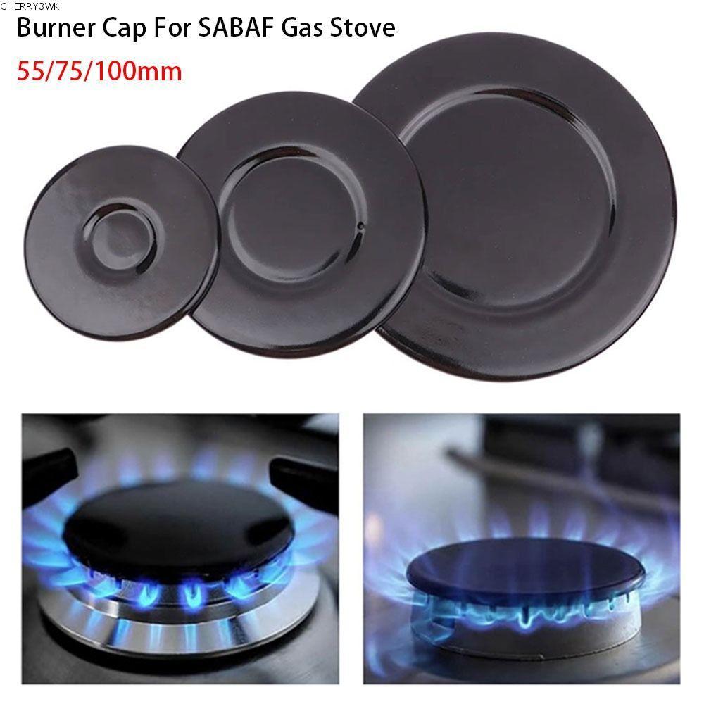 19VJKEPSHOP 1 ชิ้นฝาครอบไฟด้านบน,เว้าเหล็ก Burner Cap, 55/75/100 มม.เตาอบ Burner อุปกรณ์เสริมสําหรับ SABAF เตาแก๊ส