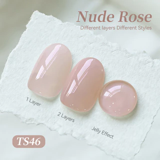 【Local】BORN RRETTY 40 สี Jelly Nude Gel ยาทาเล็บ Ice Clear Nude สีชมพูสี UV Soak Off เจลเคลือบเงาเล็บหยกเจล 15ml