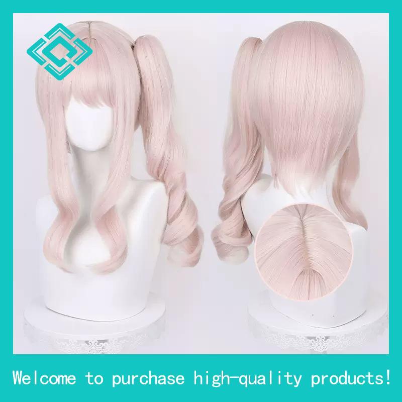 Project SEKAI COLORFUL STAGE! Akiyama Mizuki Cosplay Wig 40cm Pink Curly Wigs Heat Resistant Synthet