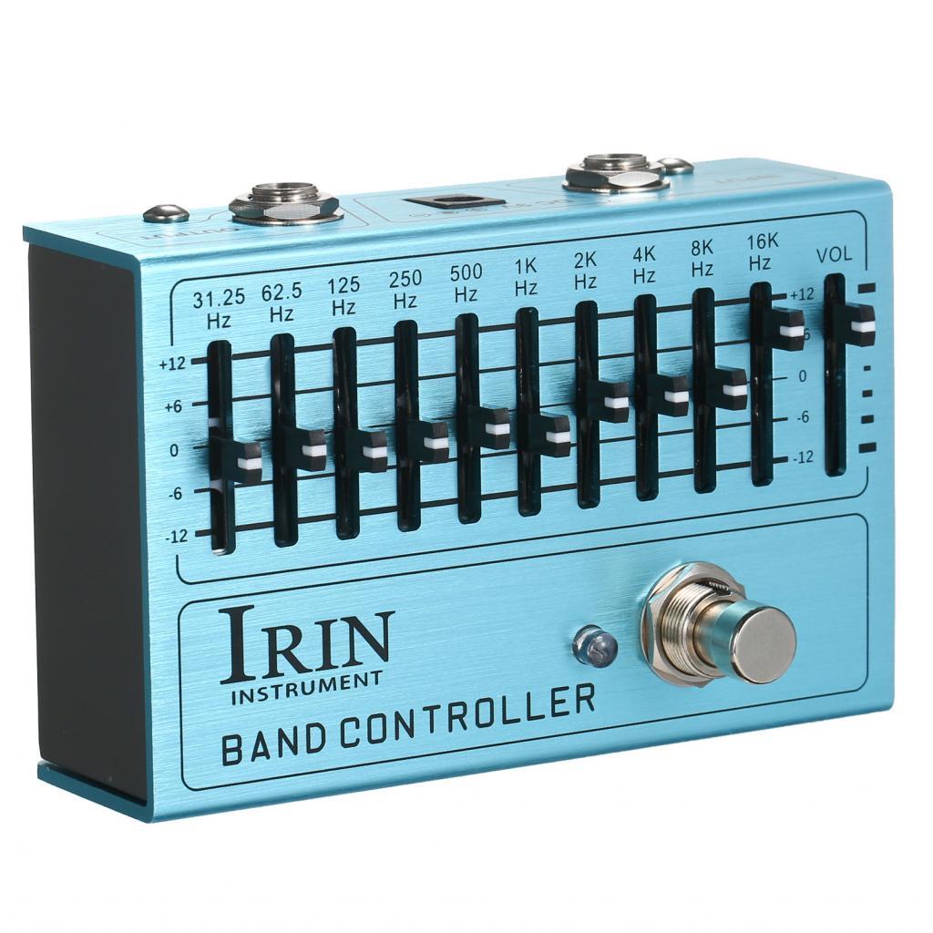 Fangzi 10-Band EQ กีตาร์ MINI Equalizer พร้อม True BYPASS สำหรับเบสอลูมิเนียมอัลลอยด์-BAND CONTROLLE