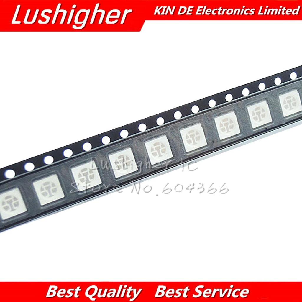 ไฟไดโอด LED สีเหลือง 5050 SMD 100 ชิ้น