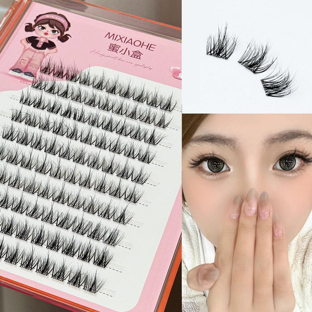 Upper Eyelid Eyelashes 5d กาวฟรีโค้ง Upper ขนตาปลอมธรรมชาติทุกวันที่ถอดออกได้ P6n9