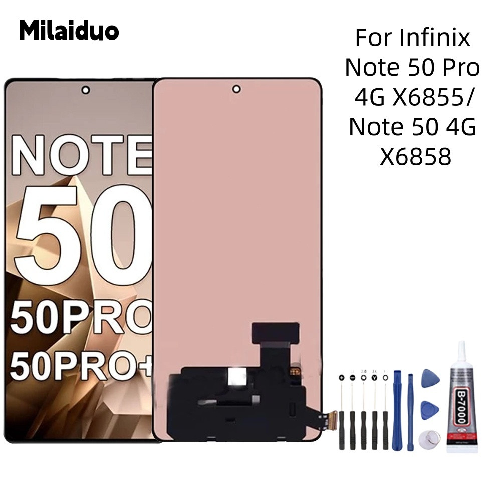 จอแสดงผล LCD สําหรับ Infinix หมายเหตุ 50 4G X6858/หมายเหตุ 50 Pro 4G X6855/หมายเหตุ 50 Pro + 5G X685