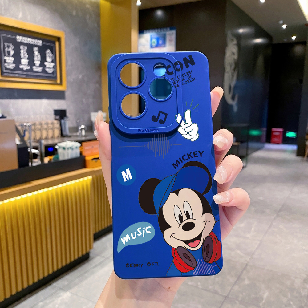 Compatiable พร้อม Infinix Hot 50 4G X6882/X6882B 6.78 นิ้วน่ารัก Mickey Minnie Case เลนส์ฝาครอบป้องก