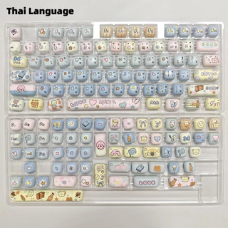 Thai Language MOG Steamed Bun Rounded Toy House Keycap ความสูง Chikawa น่ารัก Dye Sublimation F75 L99 K99 108