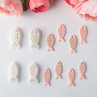 1PC Creative Fish Series Kitties คุกกี้แม่พิมพ์/ต่างหู Polymer Clay Cutter น่ารักการ์ตูนเครื่องปั้นดินเผาแม่พิมพ์ DIY เครื่องประดับจี้รูปร่าง Pressed Clay เครื่องมือคุกกี้ขนมแม่พิมพ์