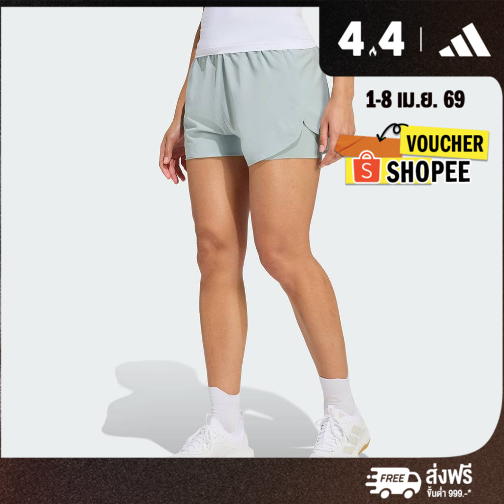 adidas Gym & Training D4T Workout Go To 2In1 Shorts Women Green KE7397