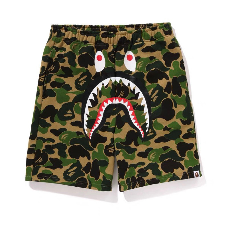 A BATHING APE XSPC A อาบน้ํา ape Bape 26ss ใหม่ ABC Camo กางเกงขาสั้นฉลามลายพรางสีชมพู/น้ําเงิน/เขียวข้อเสนอพิเศษ