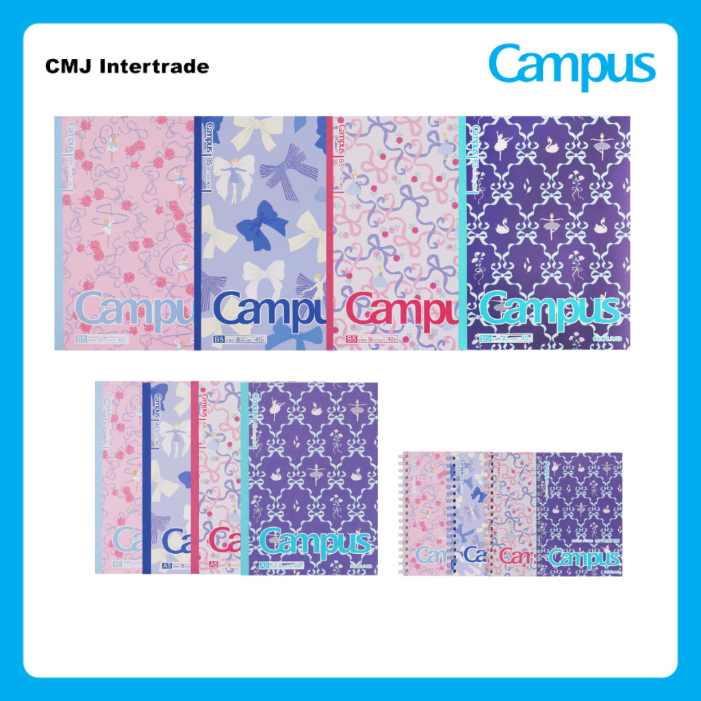 KOKUYO Campus สมุดบันทึก Katoki ribbon A5 , B5 สมุดสันห่วง Soft ring A6 สมุดโน้ต A5 และ B5