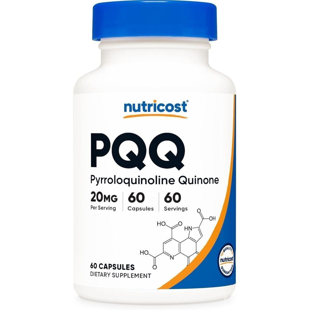 Nutricost PQQ (Pyrroloquinoline Quinone) 20mg, 60 แคปซูล - แคปซูลมังสวิรัติ, ปราศจากกลูเตน
