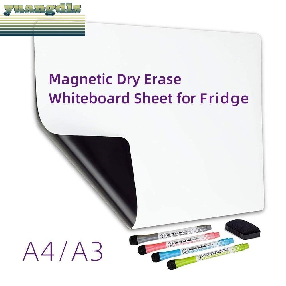 YUANG สติกเกอร์ไวท์บอร์ด กระดานไวท์บอร์ด A3/A4 ใช้ซ้ำได้ ติดแน่น ไวท์บอร์ดแม่เหล็ก Whiteboard ไวท์บอ