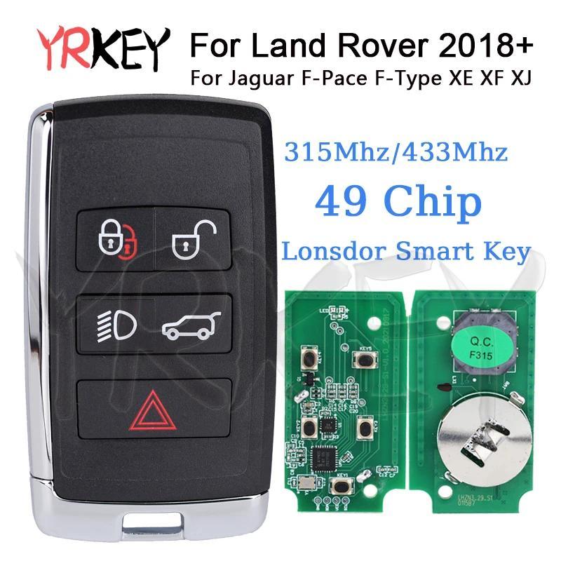 กุญแจรถ Lonsdor สมาร์ทคีย์สําหรับ Land Rover LR2 LR4 Jaguar F-Pace F-Type XE XF XJ 315MHz/433MHz รอง