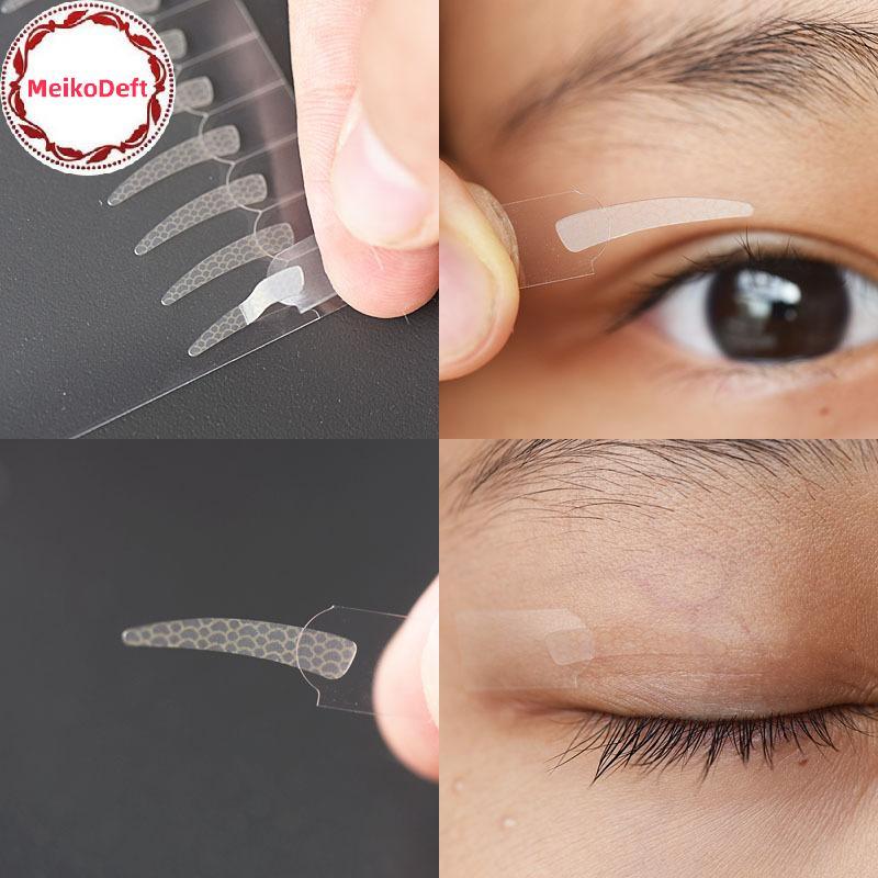 MeikoDeft 3/5/10 แผ่นเทปตาสติกเกอร์ที่มองไม่เห็น Double Fold Eyelid Paste Self-กาวธรรมชาติEye Tape Make Upเครื่องมือSM L TH