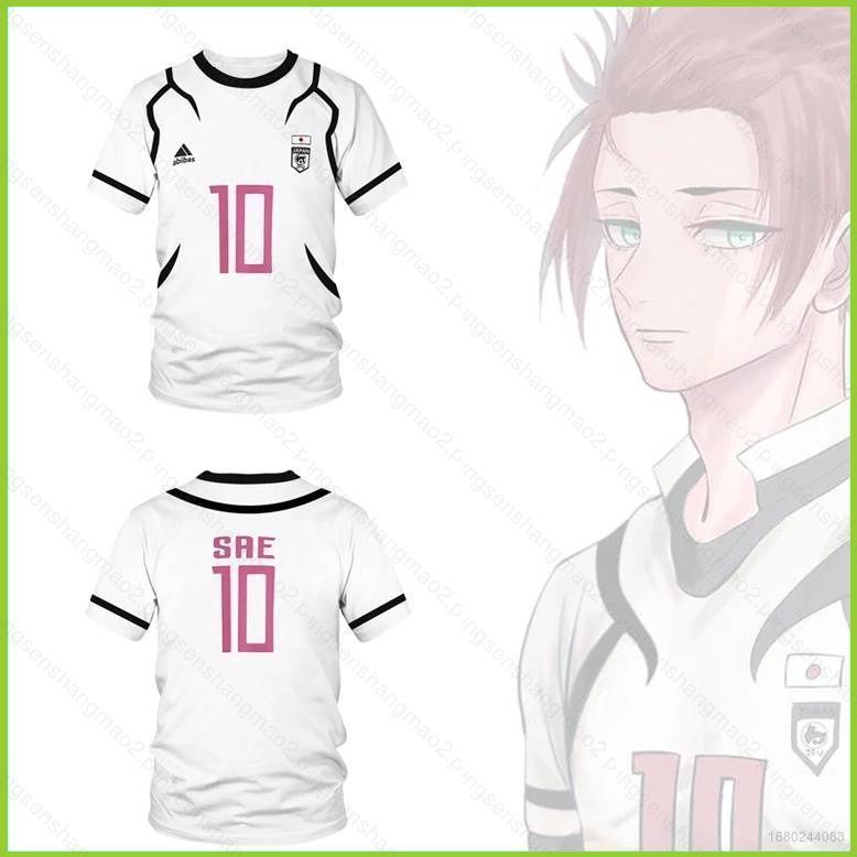 เสื้อยืดอนิเมะ Blue Lock Itoshi Sae แบบ 3D แขนสั้น สำหรับคอสเพลย์และบทบาทเล่น