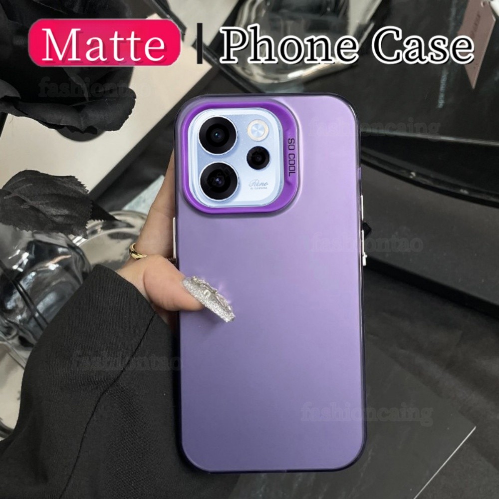 สําหรับOppo Reno 1 5 15 F Pro Max 15F 15Pro Max 15ProMax Reno15 F Reno15F Reno15 Pro Reno15ProMax 2025 Frosted Minimalistเคสโทรศัพท์กันกระแทกป้องกันฮาร์ดปกหลัง