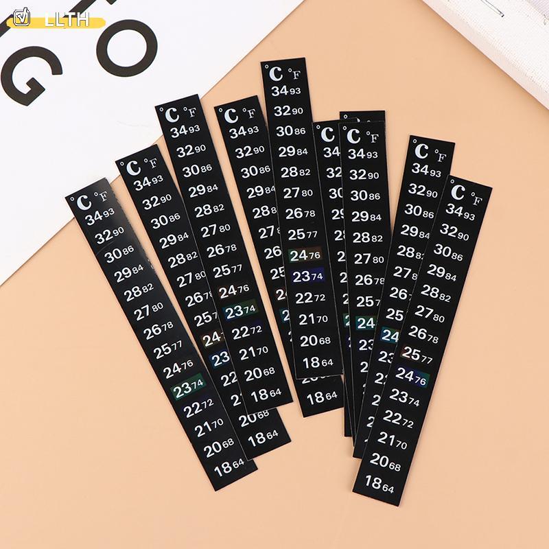 LLTH 5 ชิ้น Stick-on สติกเกอร์เครื่องวัดอุณหภูมิ Digital Aquarium ถังปลาตู้เย็นสติกเกอร์การวัดอุณหภูมิเครื่องมือ HOT
