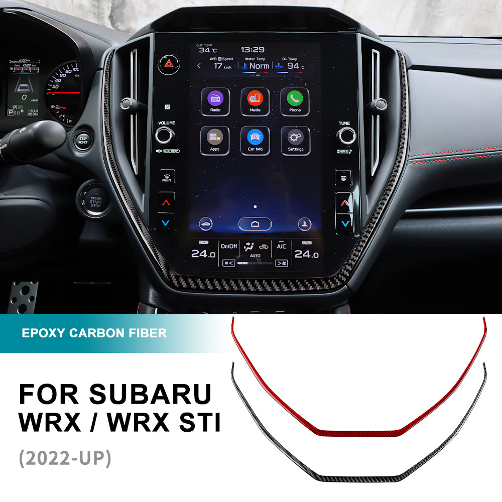 สําหรับ Subaru WRX WRX STI 2022-2025 คอนโซลกลางนําทาง Trim Strip คาร์บอนไฟเบอร์การปรับเปลี่ยนภายในอะ