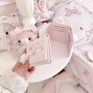 Dompet pelajar anti-demagnetisasi beberapa slot kartu gesper magnetik dompet koin mini desain asli dompet tiga kali lipat lucu kecil kapasitas besar beberapa slot kartu tempat kartu