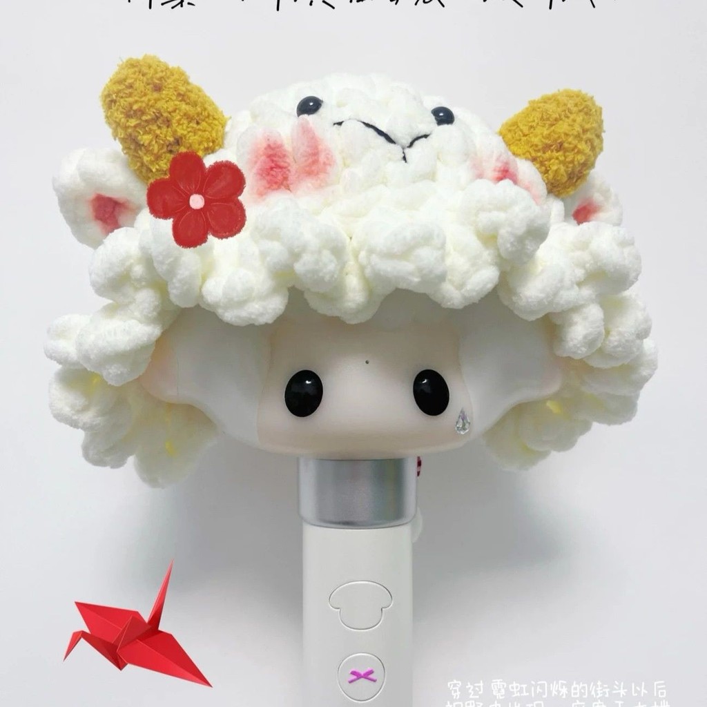 Baa Stick Original Plush Lamb กับหมวกเชียร์ทำด้วยมือ Yi Yang Qianxi Cheer Stick