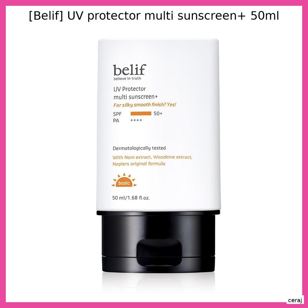 [Belif] UV protector multi Sunscreen+ 50ml / ครีมกันแดดเกาหลี SPF50 / Broad-Spectrum Protection โดย 