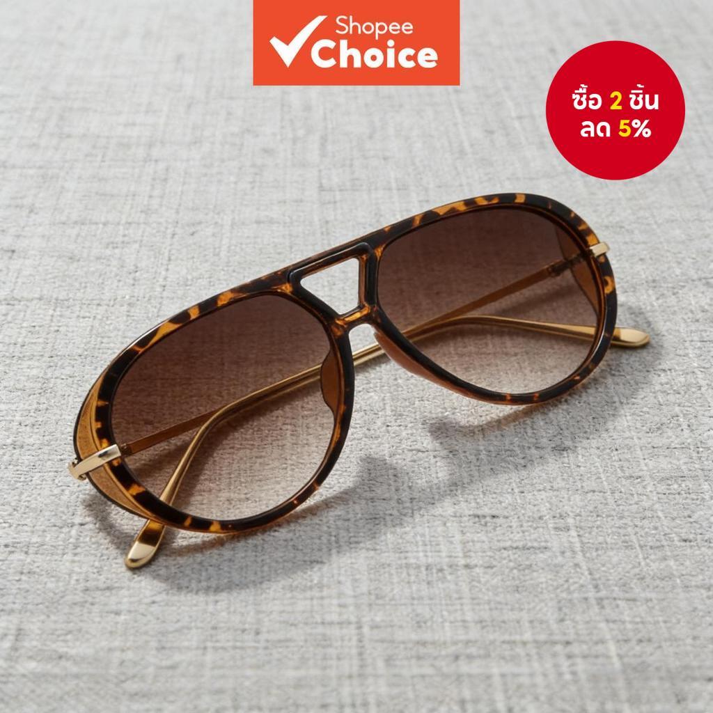 แว่นกันแดด Aviator ขนาดใหญ่ย้อนยุคกรอบ Double Bridge Aviator พร้อมการออกแบบคัตเอาท์สามเหลี่ยมที่ไม่ซ