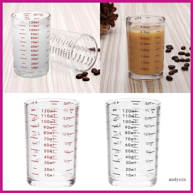 (ส่วนลดสูง)aodysin.th ครัวทนทาน Jigger พร้อมสเกลใสแก้ววัด Jigger อุปกรณ์เสริมสําหรับ Home Cooks และ 