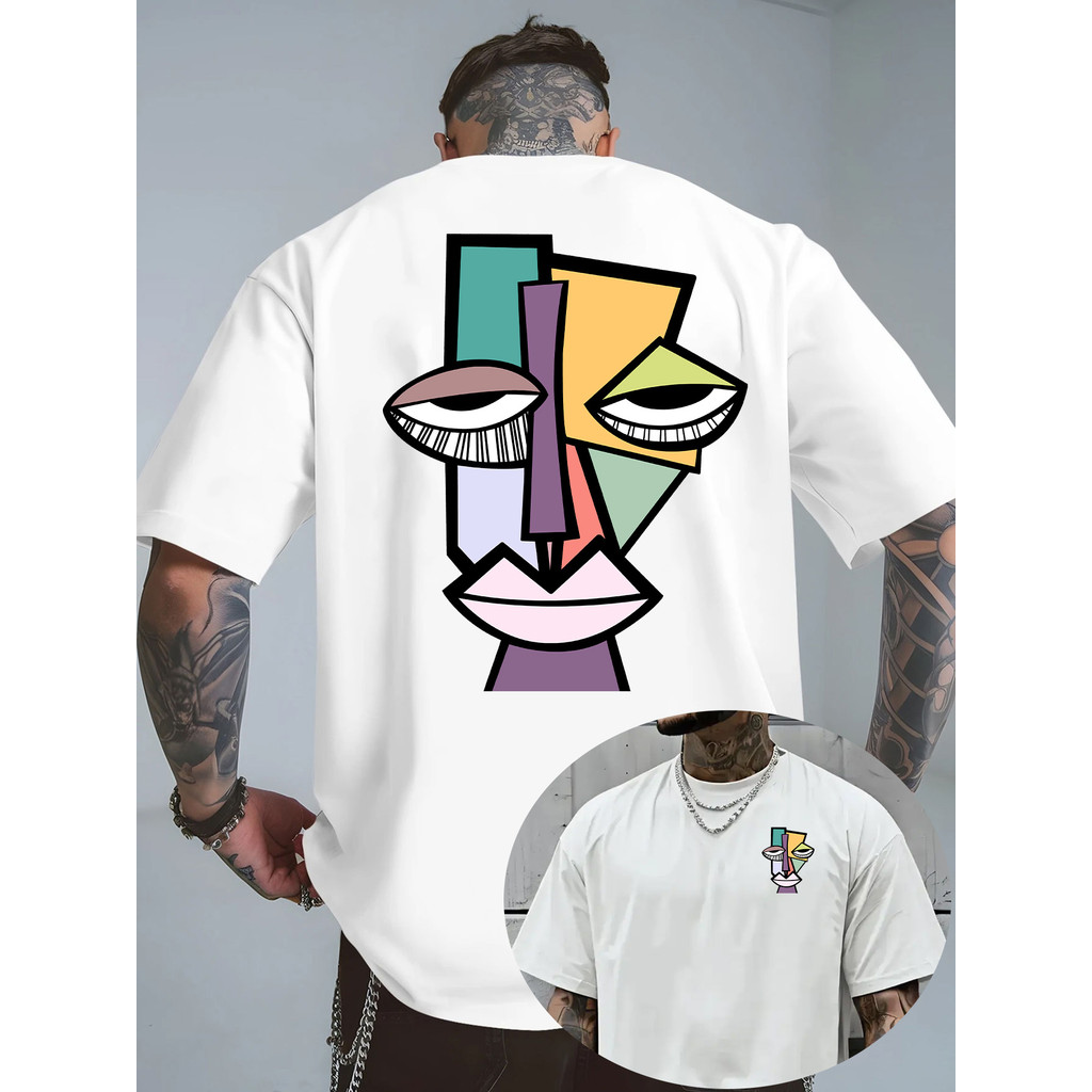เสื้อยืดผู้ชายสไตล์ casual Cuban ออกแบบตามแนวคิดศิลปิน Pablo Picasso