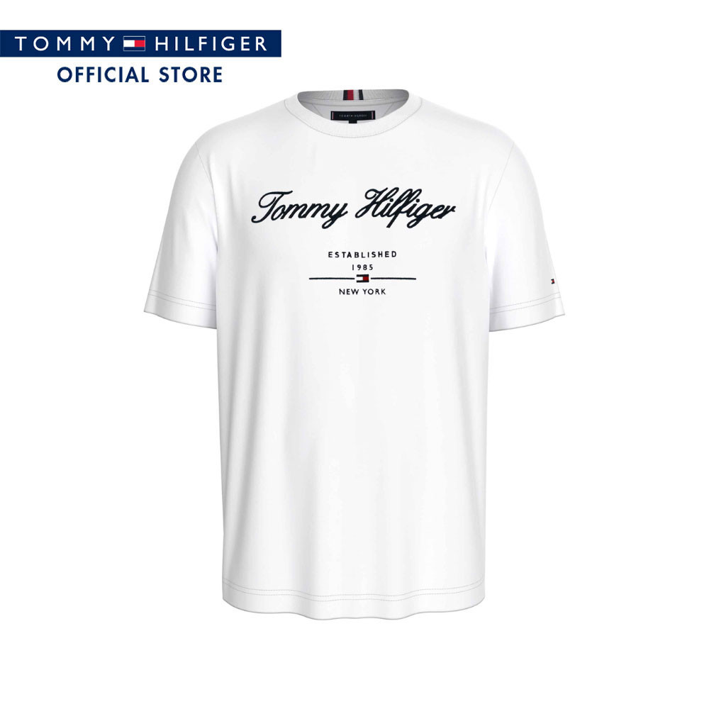 Tommy Hilfiger เสื้อยืด ผู้ชาย รุ่น MW0MW33691 YBR - สีขาว