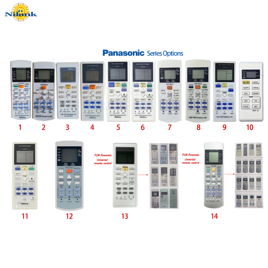 รีโมท รีโมทแอร์ Panasonic remote ตัวเลือกซีรีส์ ฟังก์ชั่น/รูปลักษณ์ ที่เหมือนกัน/สามารถใช้ได้ทั้งหมด