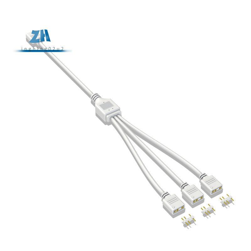 5V 3-Pin Extension Cable สําหรับเมนบอร์ดคอมพิวเตอร์ 1 Hub Cable Connection Extension ARGB Splitter, 