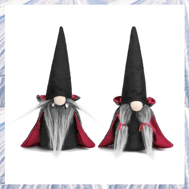 2PCS ฮาโลวีน Gnome ตุ๊กตา Faceless ตุ๊กตาทํามือสวีเดน Gnome ตกแต่ง Tomte ตุ๊กตาตกแต่งฮาโลวีน