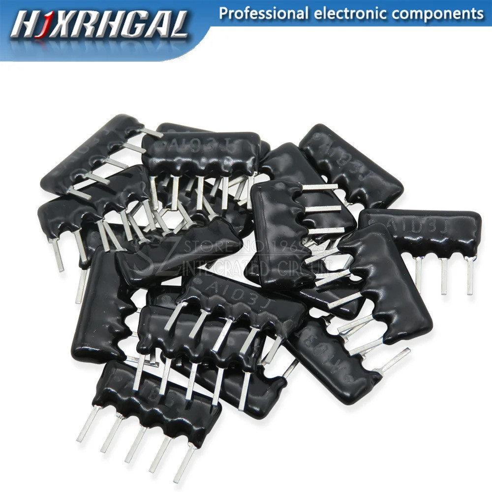 10pcs 5PIN 9PIN excusion Network Resistor Rey DIP 100 220 330 470 510 680 1K 1.2K 1.5K 2K 2.2K 3.3K 