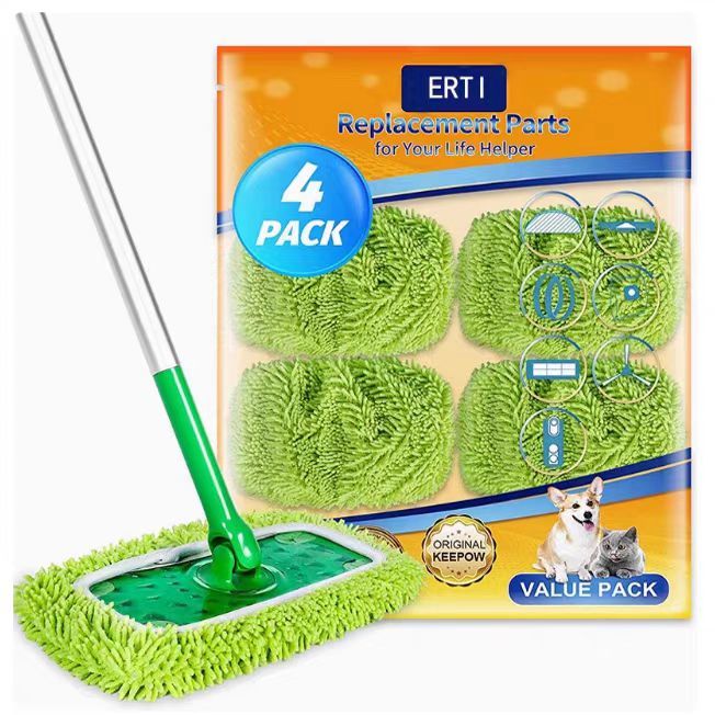 ผ้าถูพื้น 3m ไม้ถูพื้น เหมาะสําหรับ Kao Mop 3M ไฟฟ้าสถิตกําจัดฝุ่น Mop เปลี่ยนหัว Chenille Lazy Mop 