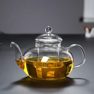 400ml/1000ml กาน้ําชาแก้วทนความร้อน Clear Japaness สไตล์หม้อชาพร้อม Infuser สําหรับดอกไม้จีน Puer ชาแบบพกพากาต้มน้ําชา