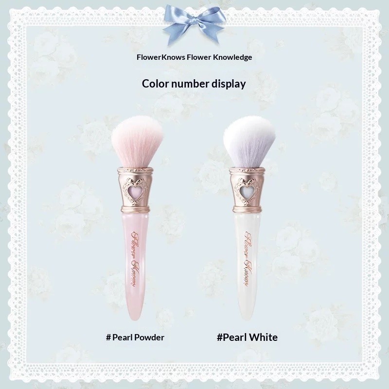 FLOWER KNOWS Blush Brush Bonnie Rabbit Garden ใหม่แบบพกพา Ultra-Soft มุมแปรงแต่งหน้าผสม