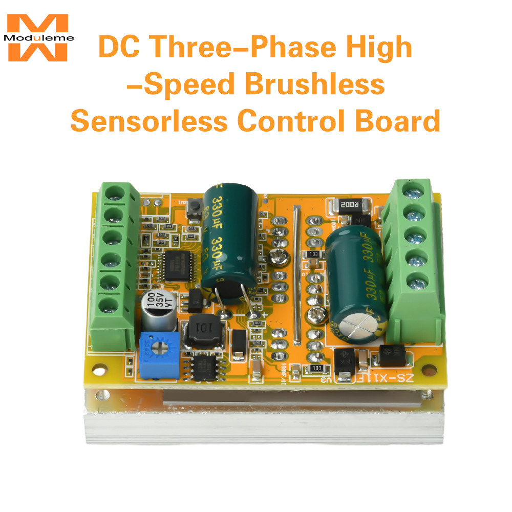 DC5-50V 300W/380W BLDC 3-Phase Brushless DC Hall-Less Driver มอเตอร์ไดรฟ์บอร์ด PWM อินพุตสัญญาณ
