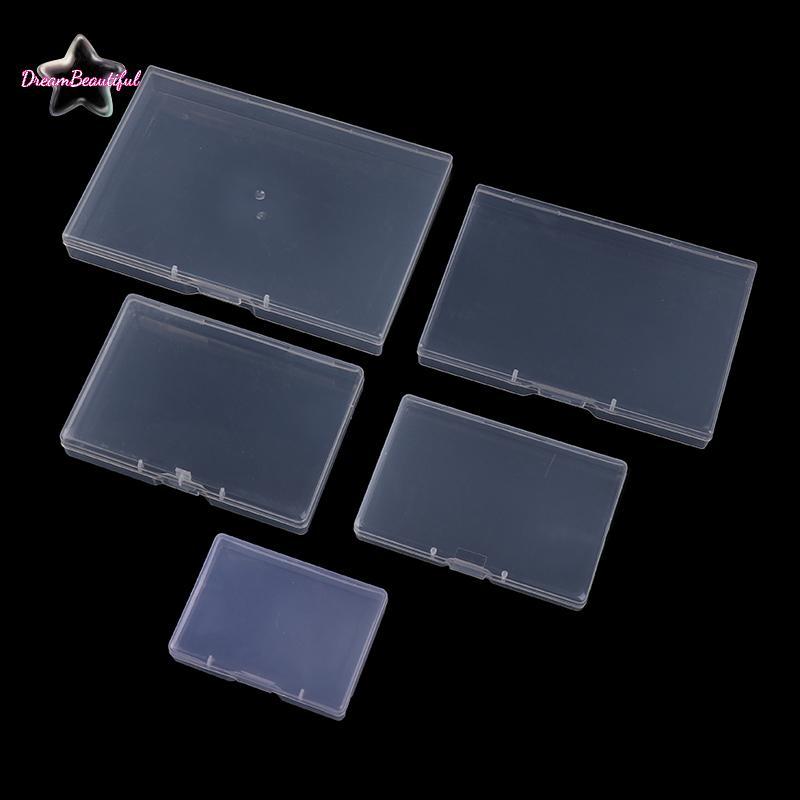 <DBFl-t> กล่องพลาสติกใสสี่เหลี่ยมโปร่งแสง Paing Box Storage Organizer Case กันฝุ่น Strong คอนเทนเนอร์เครื่องประดับใหม่